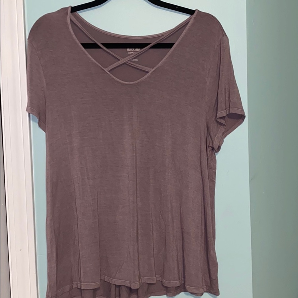 Rose colored tee shirt